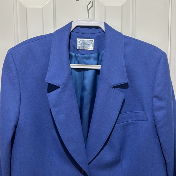 Pendleton Wool Blazer Vintage Blue retro sport jacket - PLUS SIZE 18W - Picture 2 of 12